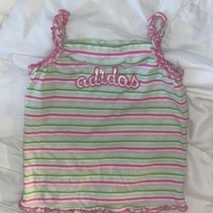 Lettuce cut tank top, adidas.